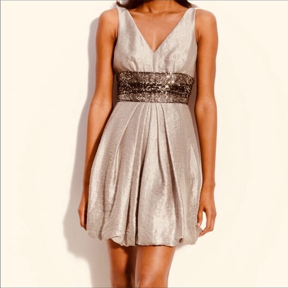 love, Carmen Dresses & Skirts - Love, Carmen champagne bubble hem dress size 4